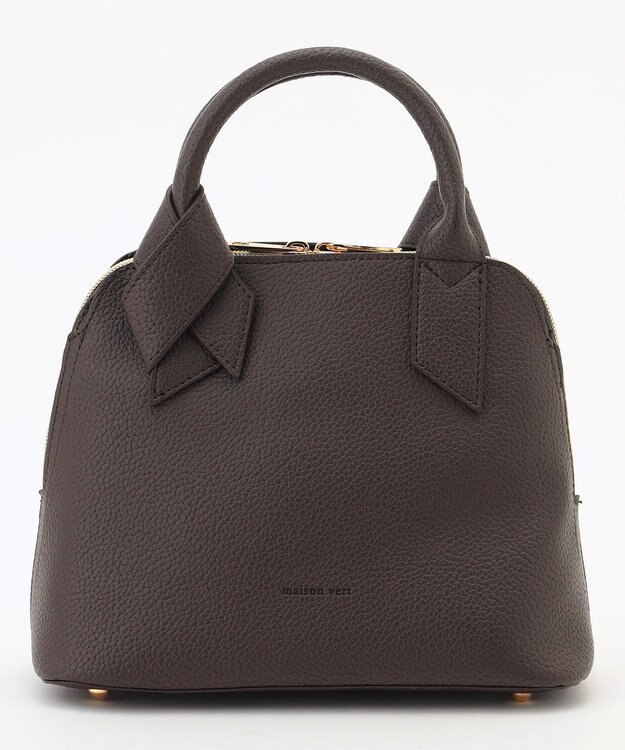 LA BAGAGERIE 【maison vert】 【超軽量/多収納】リボンハンドル2WAYバッグ ダークチョコ