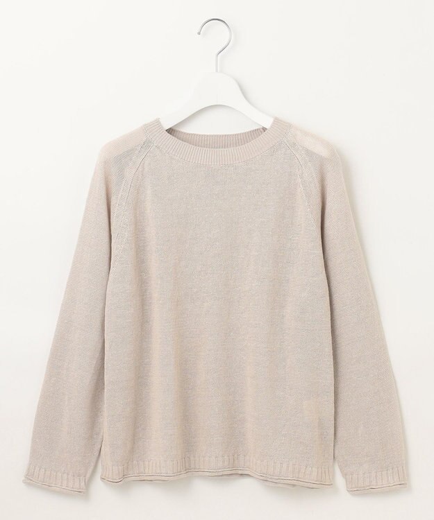 J.PRESS LADIES 【洗える・吸水速乾】MERCERIZED CORD LINEN ニット ベージュ系