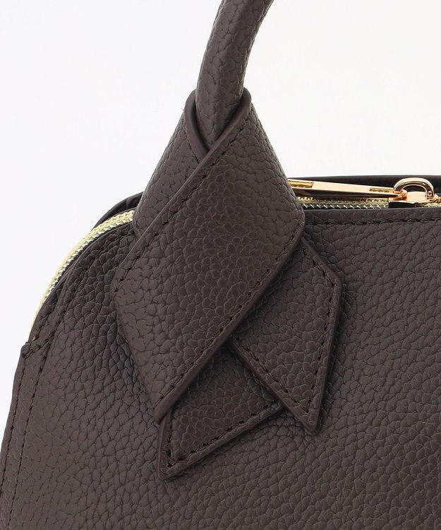 LA BAGAGERIE 【maison vert】 【超軽量/多収納】リボンハンドル2WAYバッグ ダークチョコ