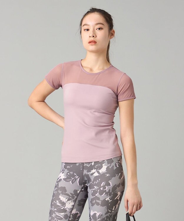 Chacott Motion シアーブラトップ グレイッシュローズ