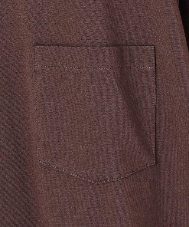 J.PRESS YORK STREET 【UNISEX】サイドスリット Tシャツ ダークブラウン系