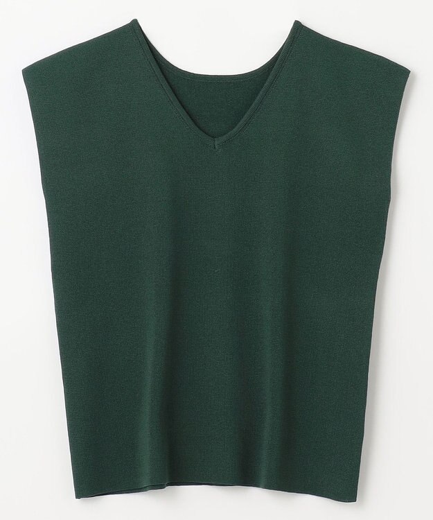 ANY 【前後2WAY/アンチピリング/洗濯機可】ノースリーブニット グリーン