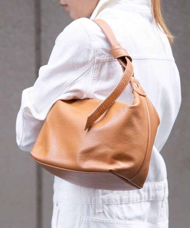 style code [Lyrss/リルス] イタリア製 牛革　HOLLAND PARK BAG 長財布対応 ミドルサイズバッグ キャメル