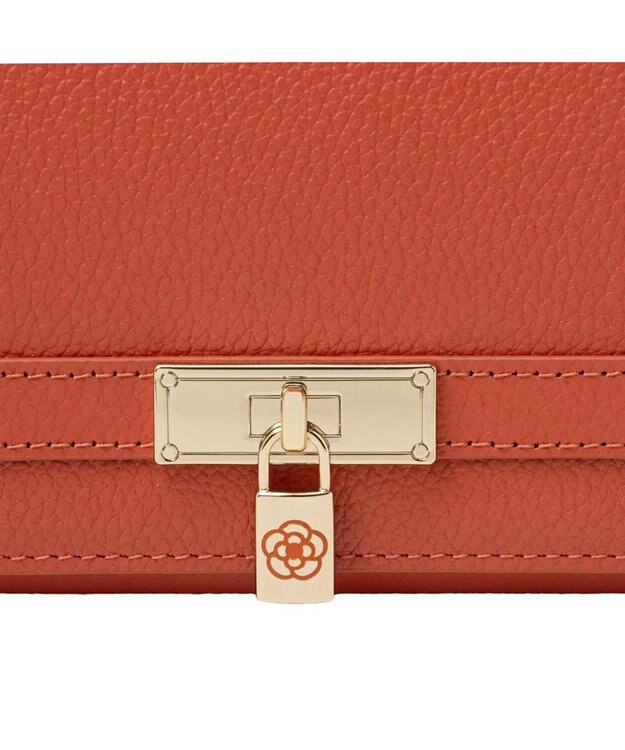 CLATHAS イヴェット かぶせ長財布 オレンジ
