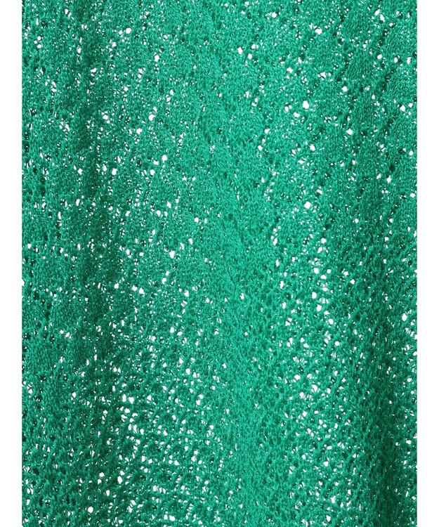 Green Parks 透かし柄ポンチョニットカーディガン Green