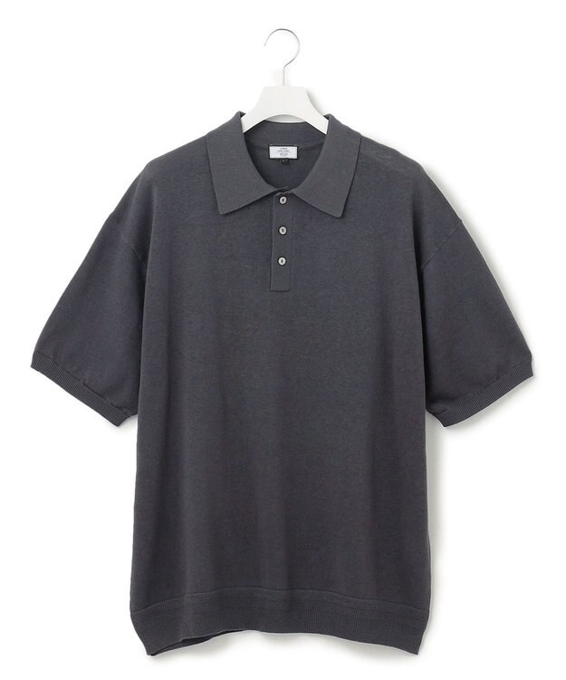 J.PRESS YORK STREET 【UNISEX】リラックス ニットポロシャツ グレー系