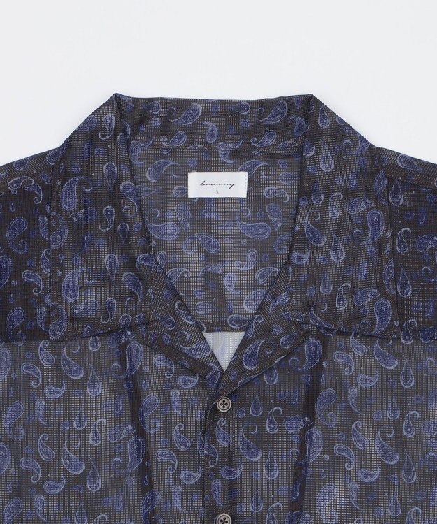 WEGO メッシュパターンオープンカラーシャツ（SS） 柄2