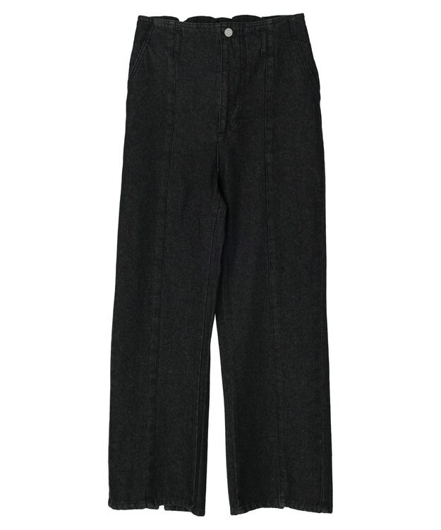 Green Parks ・ＥＬＥＮＣＡＲＥ　ＤＵＥ　バックスリットデニムパンツ Black