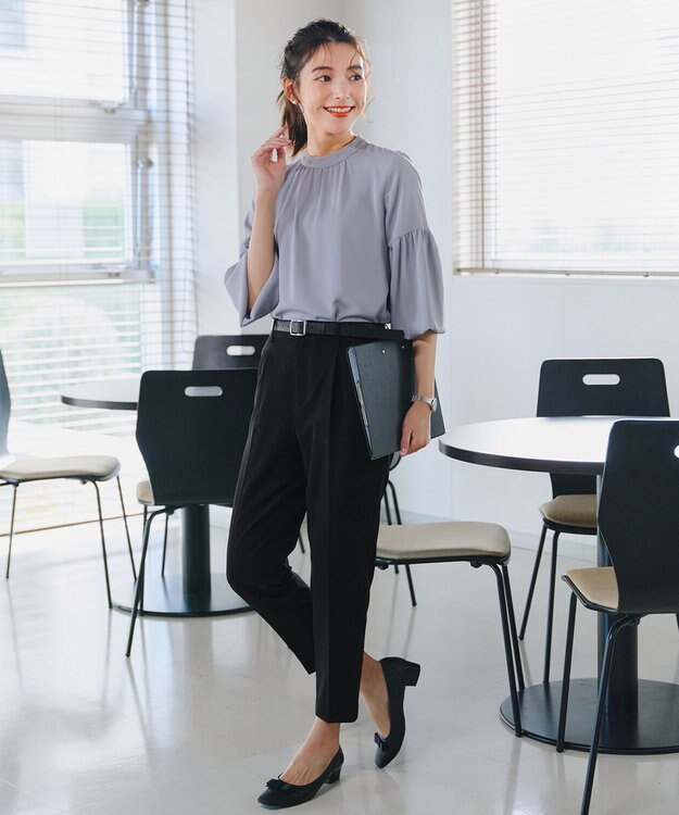 Tiaclasse 【安田美沙子さん着用・撥水】リボンキルティングパンプス　レインシューズ ブラック