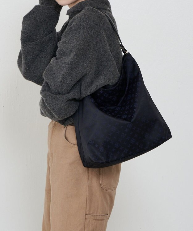 russet ナイロンジャガード2WAYショルダーバッグ(CE-1622) Black/Navy