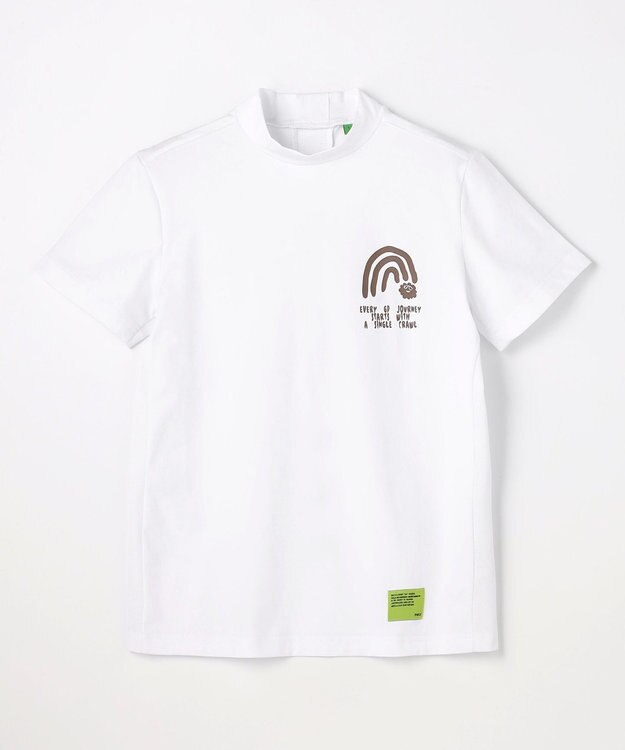 PW CIRCULUS 【WOMEN】メッシュコンビ モックネックT ゴルフウェア レディース ホワイト系