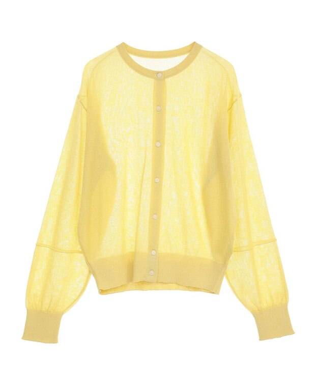 earth music&ecology ＳＥＴ２点シアーニットプルオーバー＋カーディガン Yellow