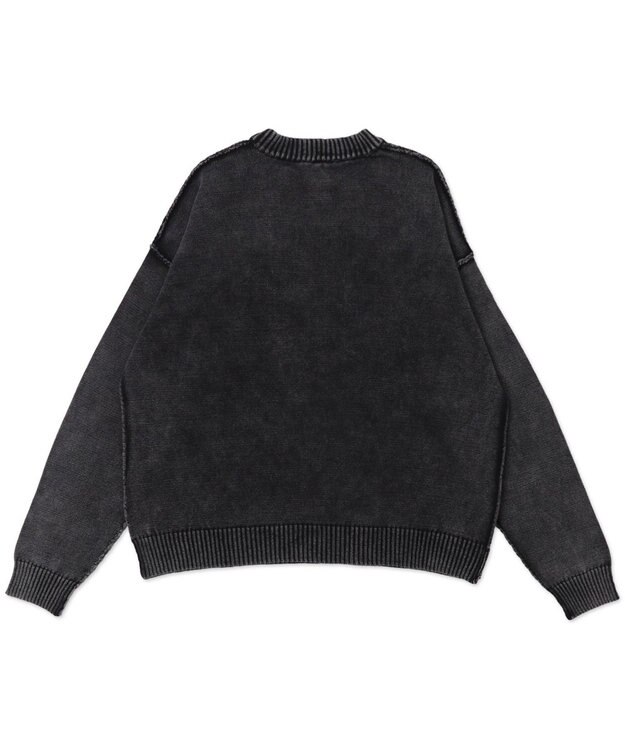 WEGO 【ユニセックス着用ITEM】ピグメントロゴニットプルオーバー スミクロ