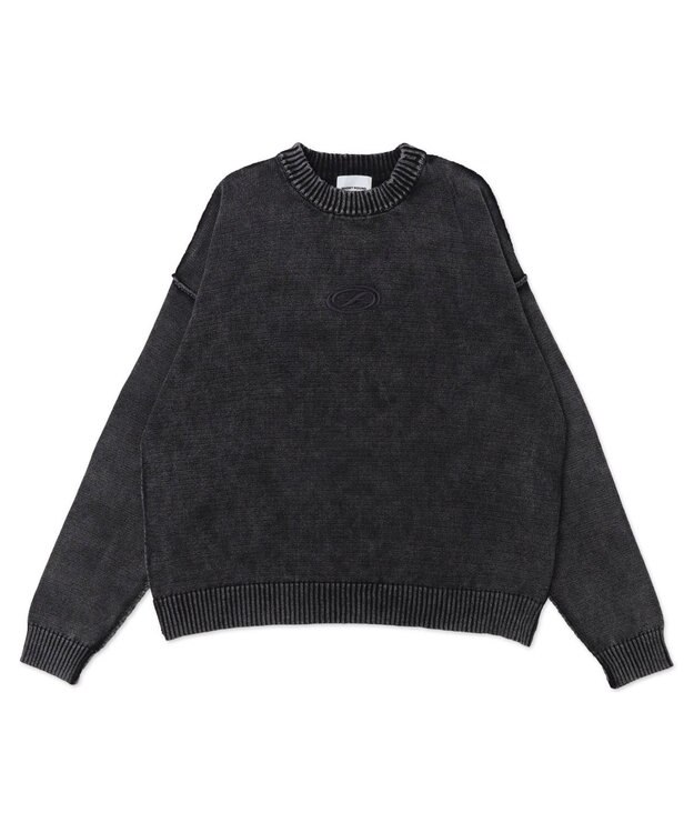 WEGO 【ユニセックス着用ITEM】ピグメントロゴニットプルオーバー スミクロ