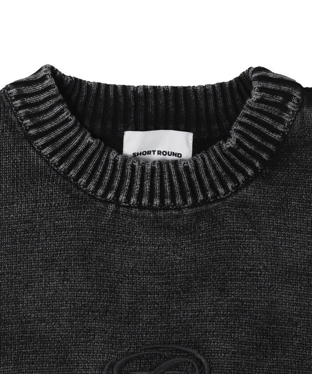 WEGO 【ユニセックス着用ITEM】ピグメントロゴニットプルオーバー スミクロ