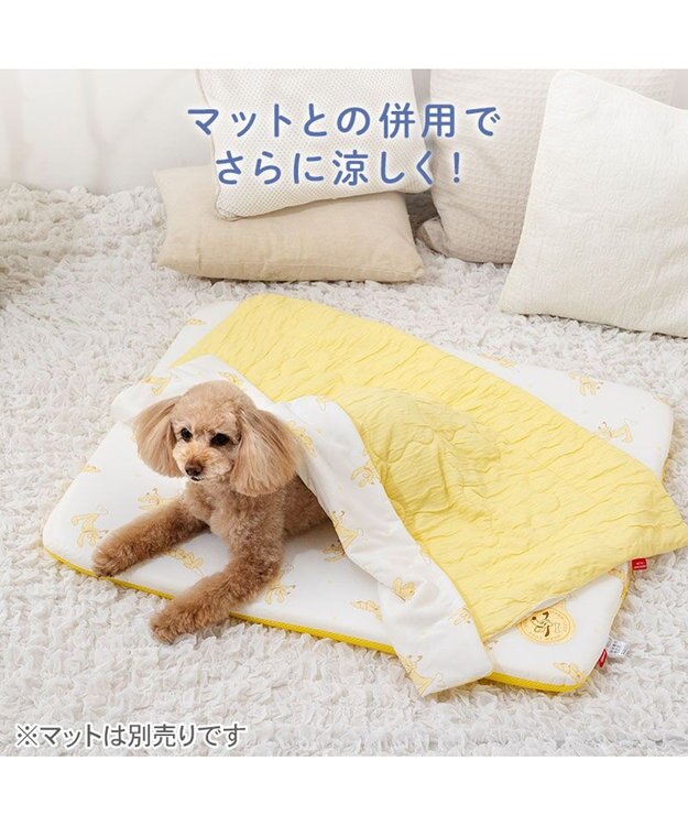 PET PARADISE ディズニー プルート もちっと クール ブランケット ホワイト×イエロー