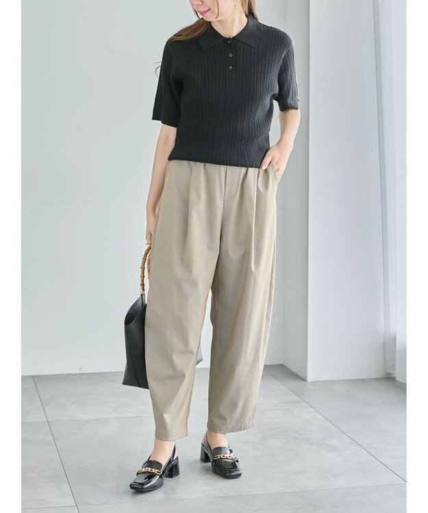 Te chichi ミニケーブルポロニット ブラック