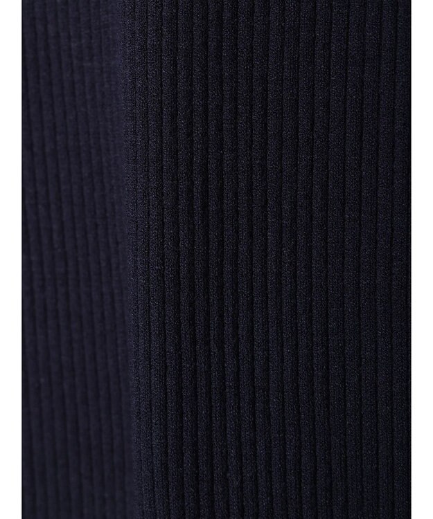 Green Parks タイトシルエットリブニットワンピース Navy