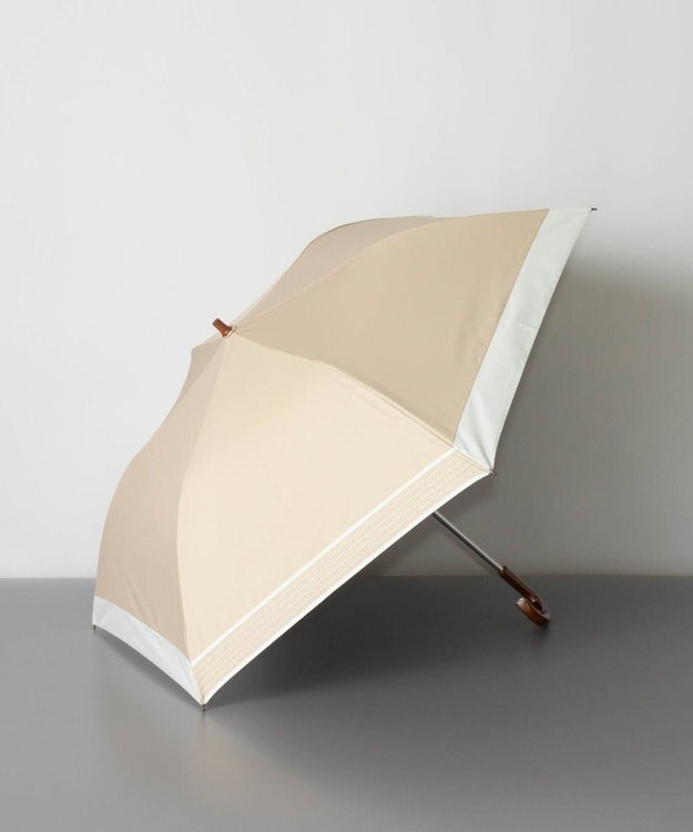 AURORA 【WEB限定】 晴雨兼用トップフラット折傘（バイカラー） ベージュ