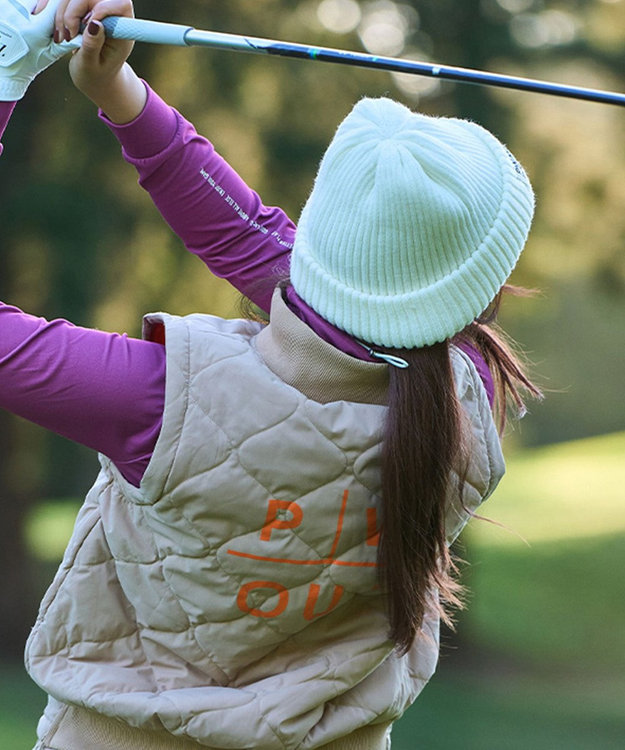 PW CIRCULUS 【ベストにもなる！袖2WAY】【WOMEN】ひょうたんキルティング中綿ブルゾン ベージュ系