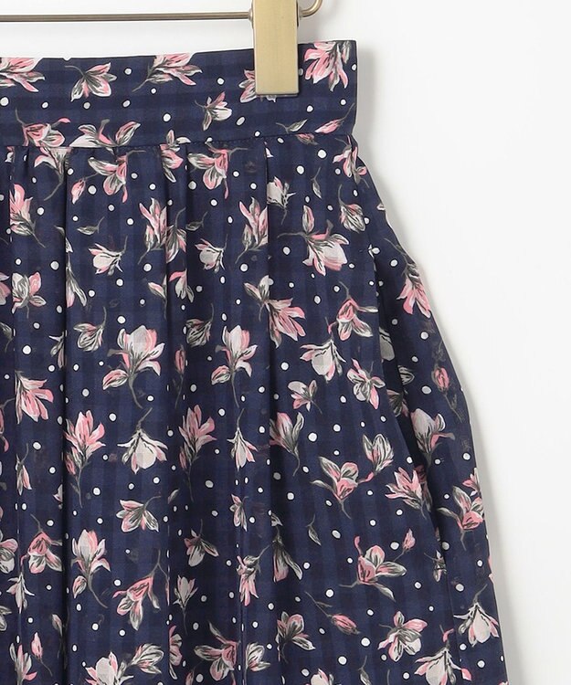 組曲 L フラワードットプリント スカート ネイビー系5