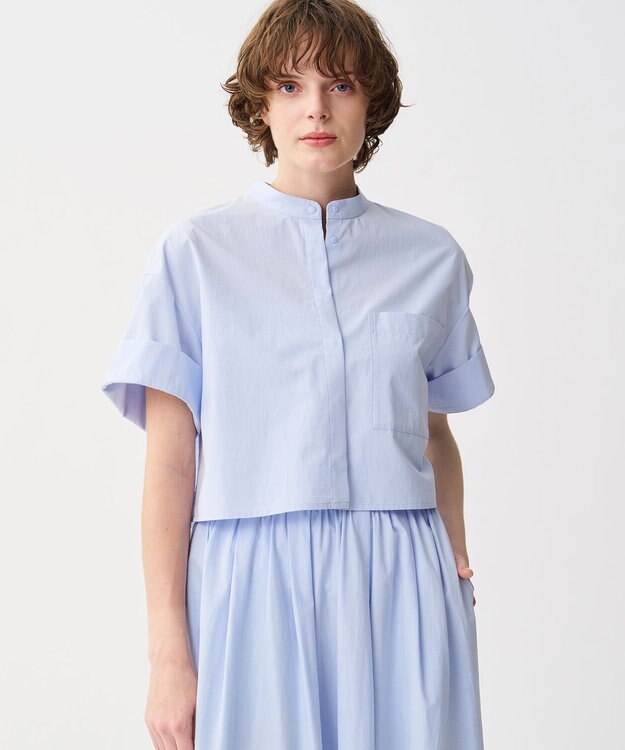 uncrave カラータイプライター ショートシャツ サックス