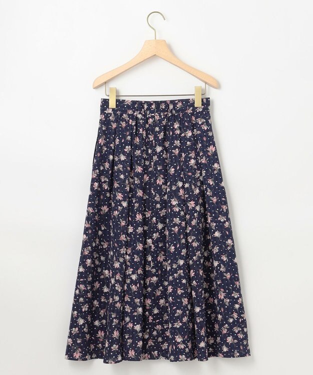 組曲 L フラワードットプリント スカート ネイビー系5