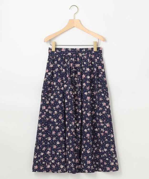 組曲 L フラワードットプリント スカート ネイビー系5