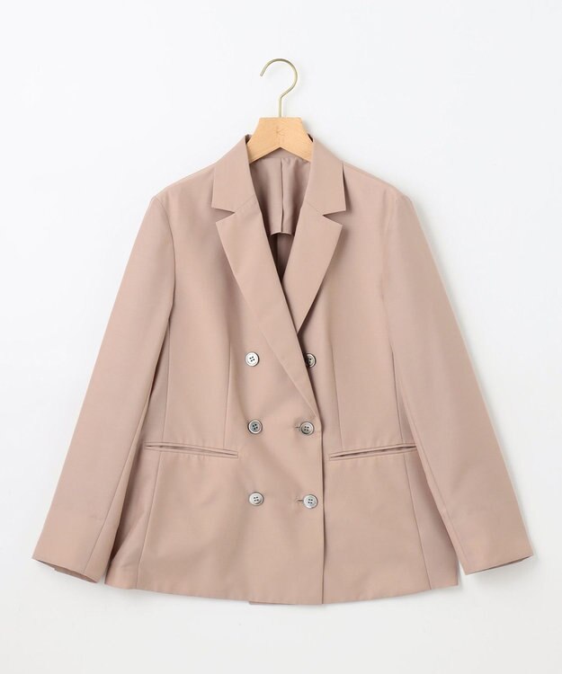 組曲 【WEB限定】シアーボイル ダブルブレストジャケット ラテベージュ系