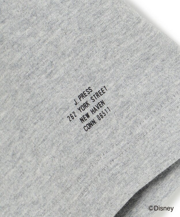 J.PRESS MEN 【DISNEY COLLECTION】【UNISEX】フロントイラストTシャツ / ミッキーマウス ライトグレー系