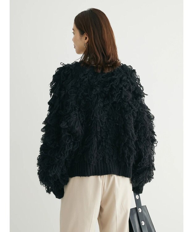 Green Parks ・Ｐｅｔｉｔ　Ｆｌｅｕｒ　ループニットカーディガン Black