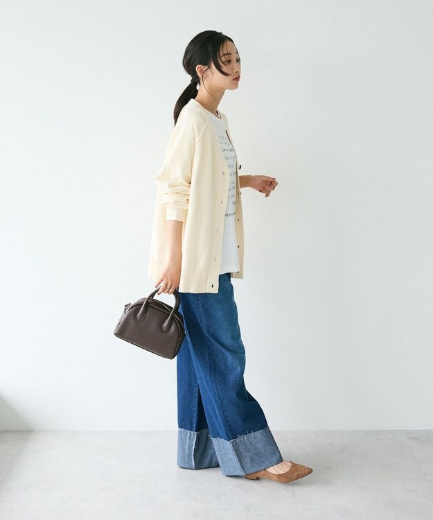 CRAFT STANDARD BOUTIQUE アウトリンキングニットカーディガン Ivory