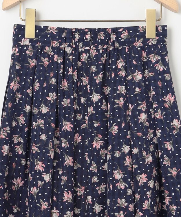 組曲 L フラワードットプリント スカート ネイビー系5
