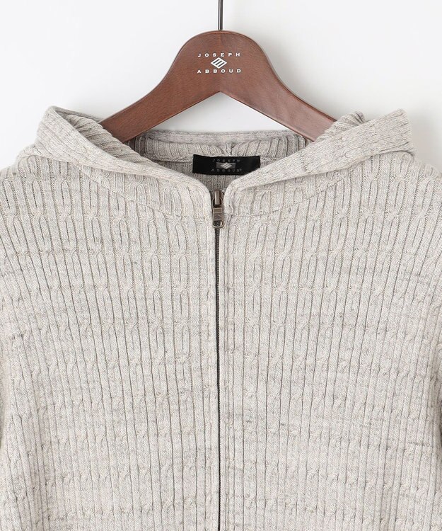 JOSEPH ABBOUD 【キングサイズ・オリジナルオーガニックコットン使用】JOE COTTONニット パーカー ベージュ系