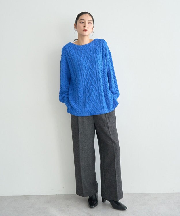 YECCA VECCA ケーブルニット Blue