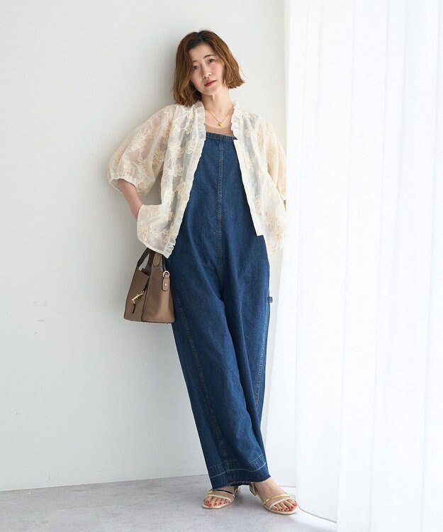 YECCA VECCA 綿麻デニムサロペット Indigo