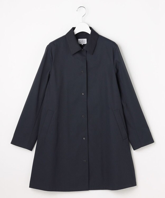 J.PRESS LADIES ドライツイルストレッチ ステンカラー コート ネイビー系