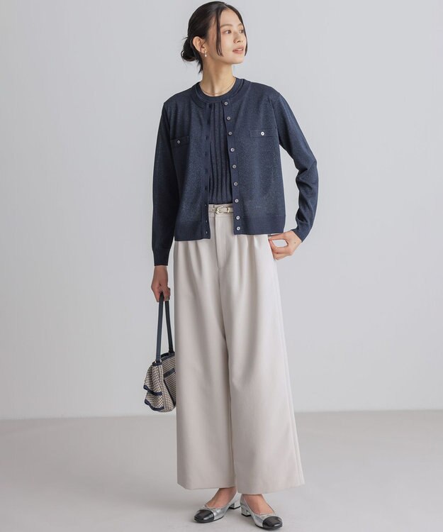 組曲 シュットクロスワイド パンツ サンドベージュ系