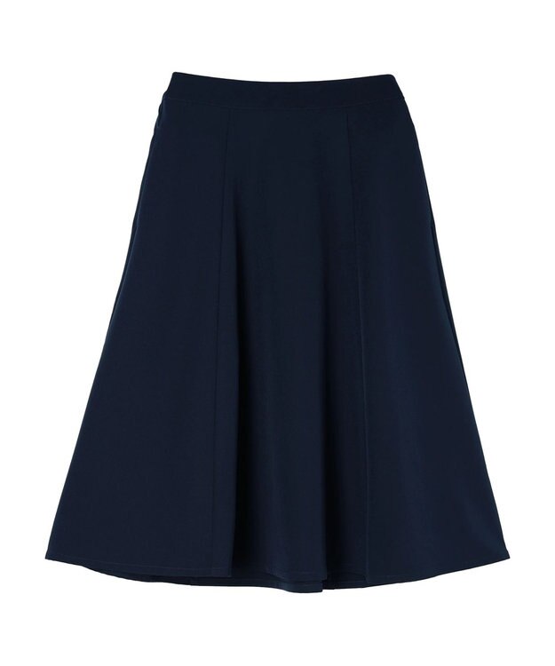 Green Parks 〈選べるきれシル〉フレアミディ丈スカート Dark Navy