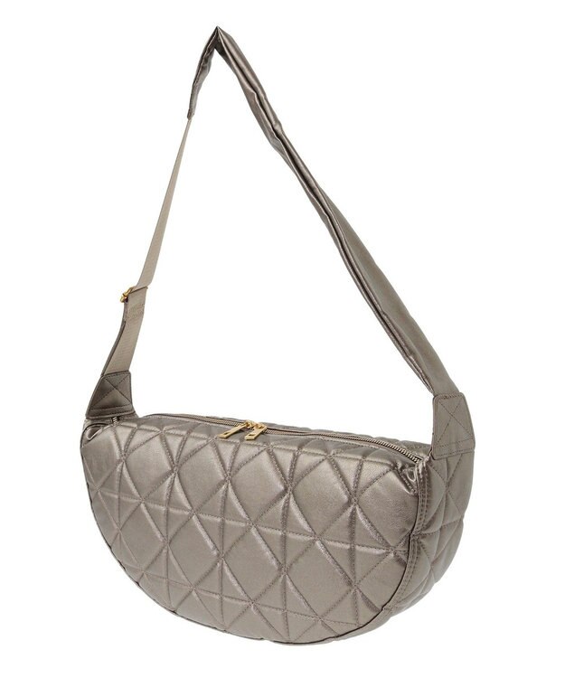 Green Parks ・ｃａｃｈｅｃａｃｈｅキルティングハーフムーンショルダ Bronze