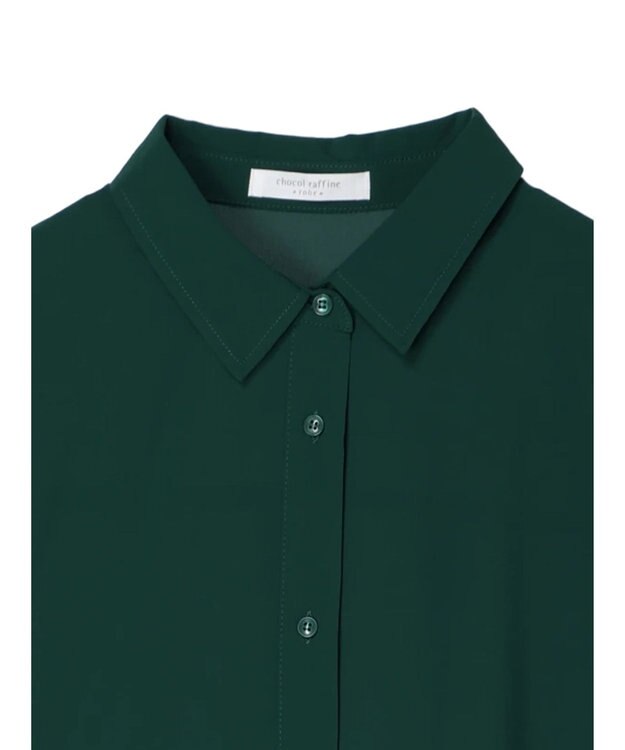 Green Parks ＳＥＴ２点　合皮ベルト＋ミディシャツワンピース Green