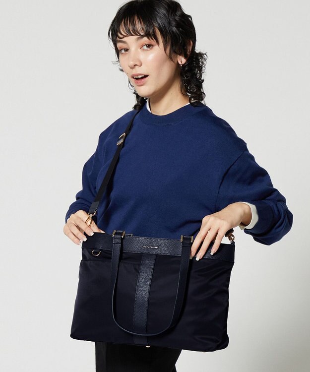 LA BAGAGERIE コンビ2WAYトートバッグ MEDIUM ネイビー