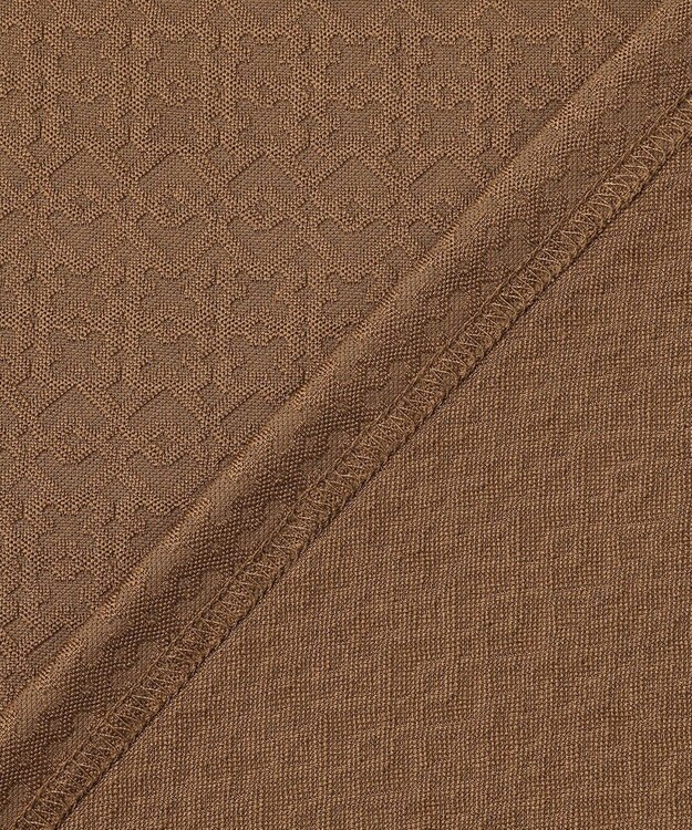 23区GOLF 【MEN】モノグラムジャガード長袖ポロシャツ カーキ系