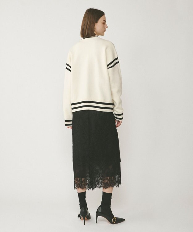 GRACE CONTINENTAL ニットスタジャン キナリ