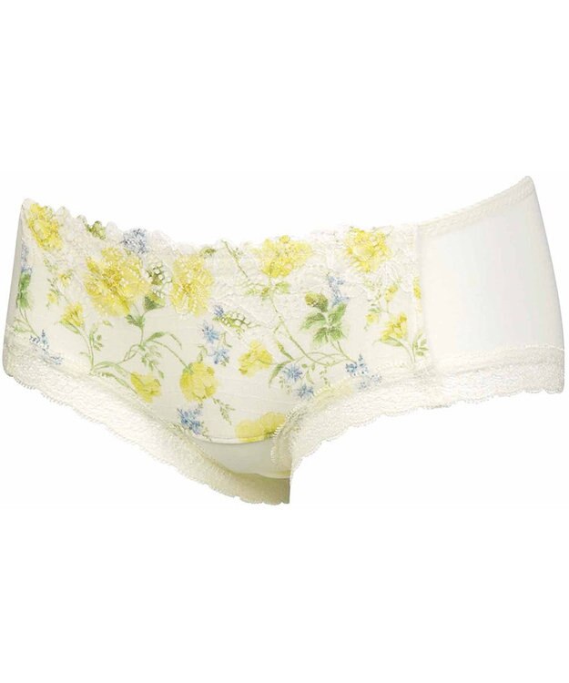 WACOAL ボーイレングス ショーツ 【リボンブラ 脇すっきり】 BRB433とペア はきこみ丈あさめ ナイロンベア天竺素材(バック) レディース PRA633 /ワコール イエロー