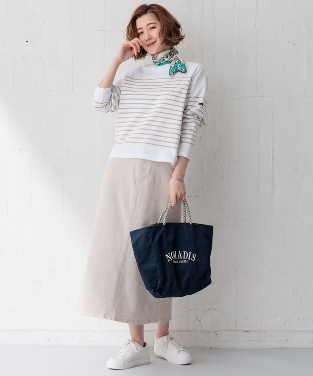 23区 L 【Oggi4月号掲載/洗える】23区DENIM ストレッチ デニムスカート アイボリー系