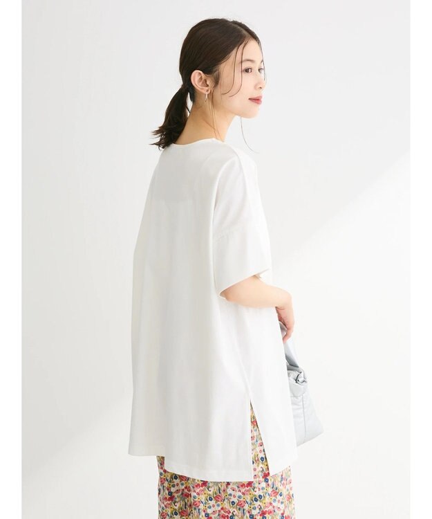 Green Parks 冷っとすずやか　袖広チュニック Off White