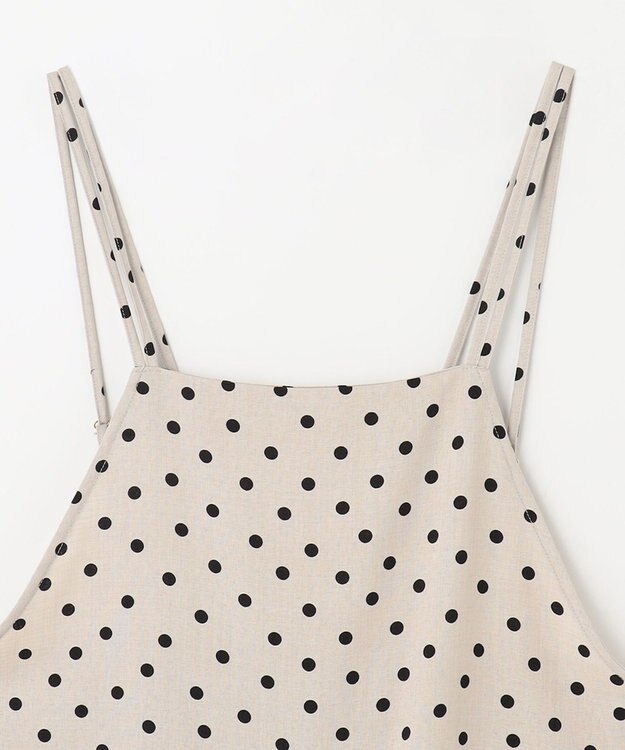 ANY L 【洗濯機可/着丈調整可】ドットプリント サロペット ベージュベース