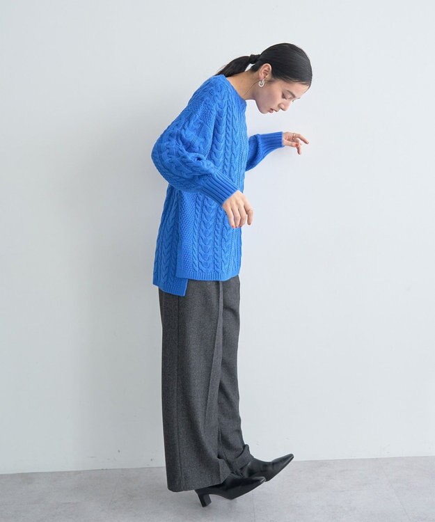 YECCA VECCA ケーブルニット Blue