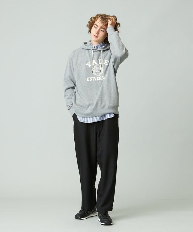 J.PRESS YORK STREET 【UNISEX】YALE裏毛パーカー ライトグレー系